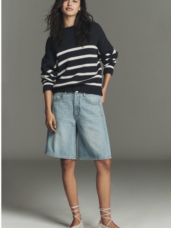 Pilcro Pants - Pilcro Light Wash Denim Bermuda Shorts